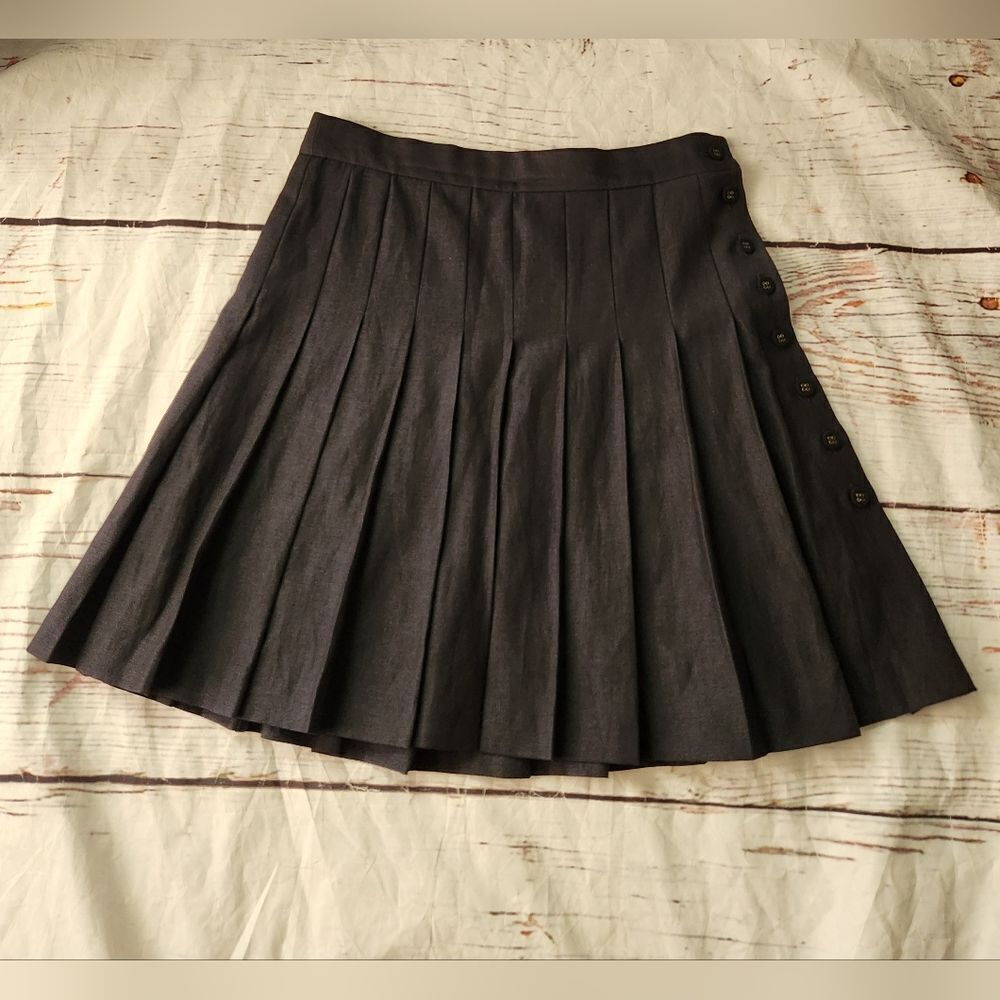 Hache Pleated Wool Skirt Size 44/10‎